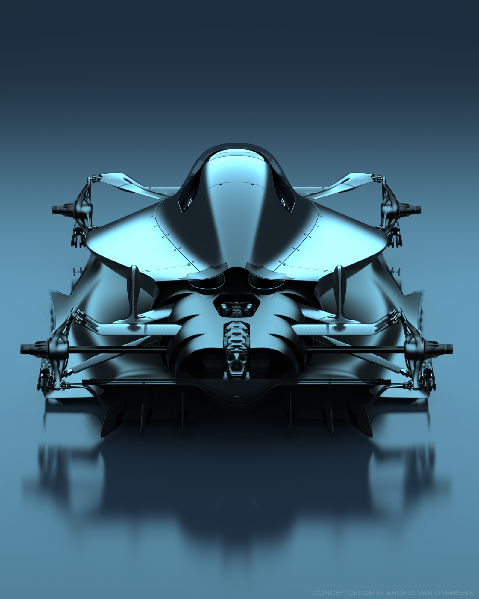 Futuristic concept of Formula 1 by Andries Van Overbeeke - bhibu