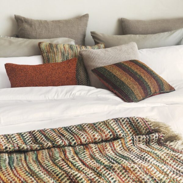 beaded-stripe-cushion-multicolour