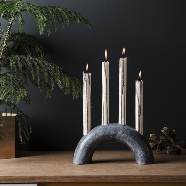 bow-candle-holder-black