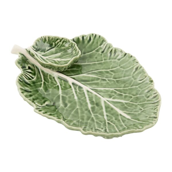 cabbage-leaf-dish-with-dip-bowl-28cm