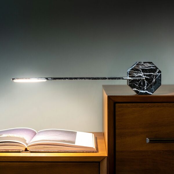 octagon-one-rechargeable-desk-light-black-marble