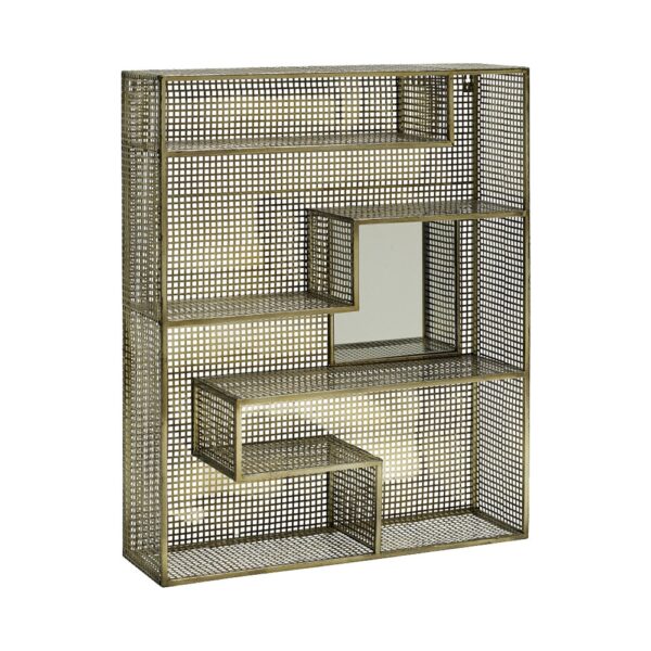 wall-rack-with-mirror-gold
