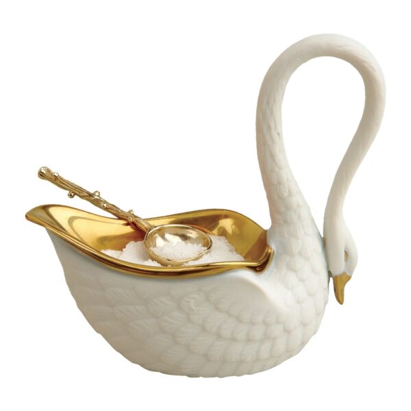 white-swan-salt-cellar-gold-plated-spoon