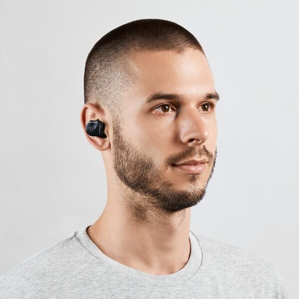 MW07 PLUS Wireless In-Ear Steel Earphones - Black Quartz
