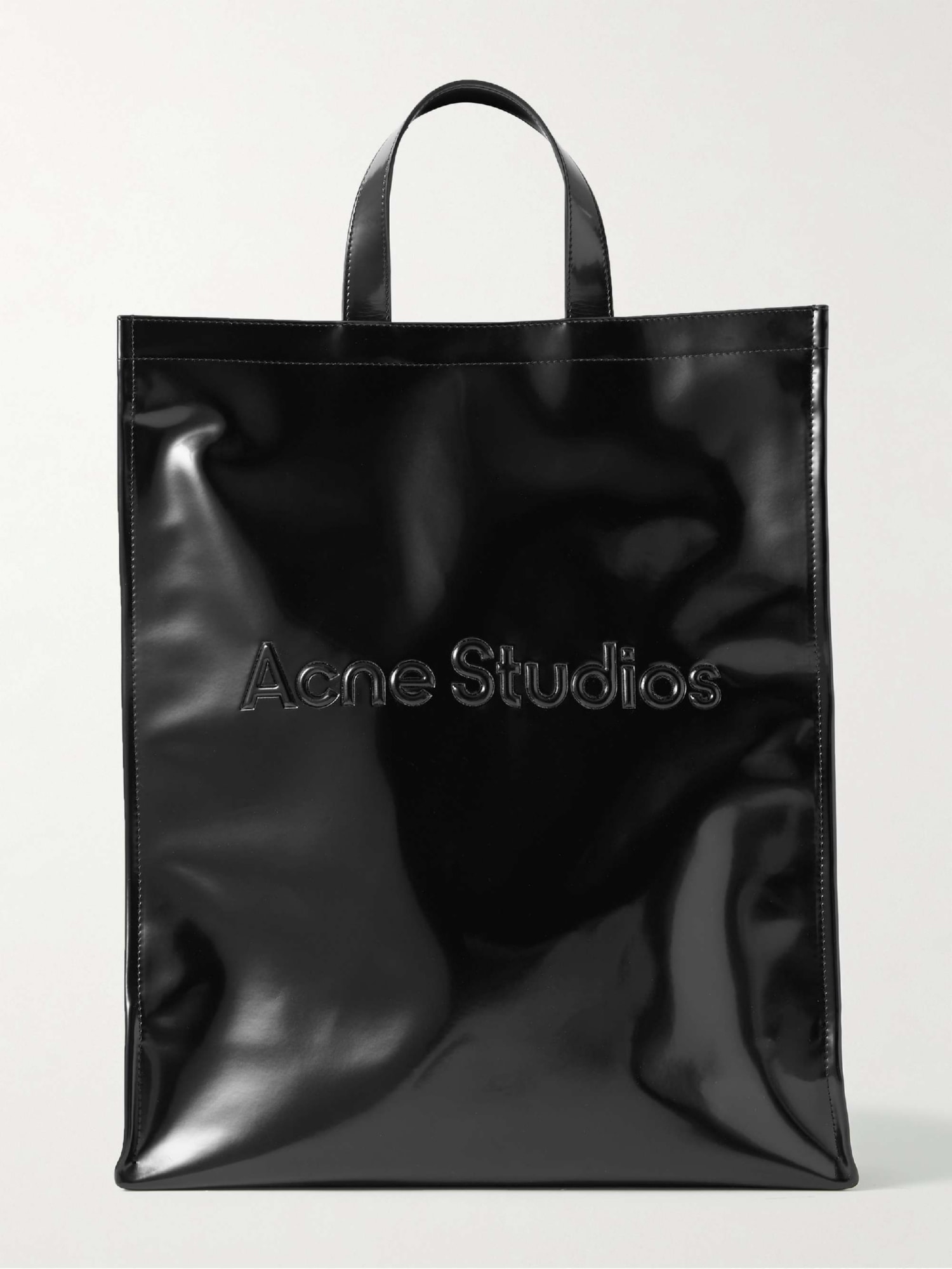 White Platt micro cracked-leather shoulder bag | Acne Studios | MATCHES UK