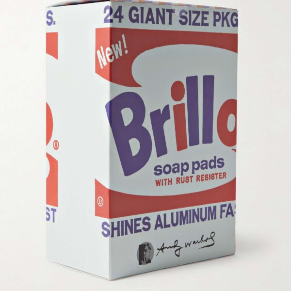 BE RBRICK Andy Warhol Brillo 100 400 Printed PVC Figurine Set 0400618316584