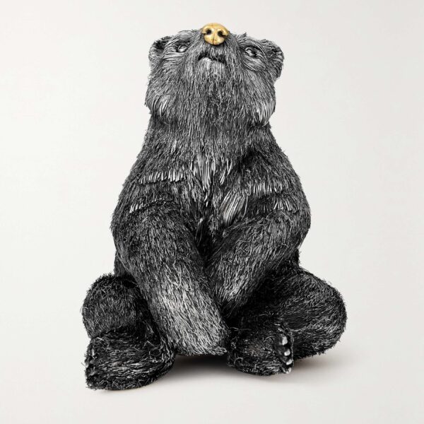 Buccellati Bear Silver and Gold-Plated Ornament 0400592659912