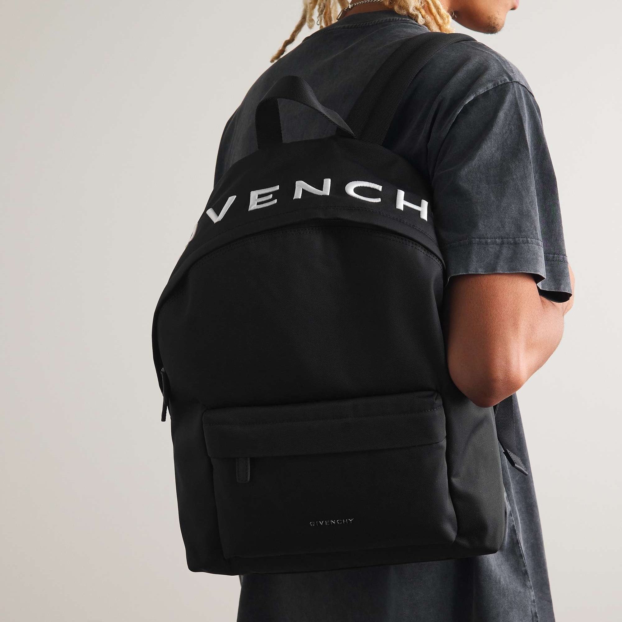 GIVENCHY Essential U Logo-Embroidered Nylon Backpack - Shop - bhibu