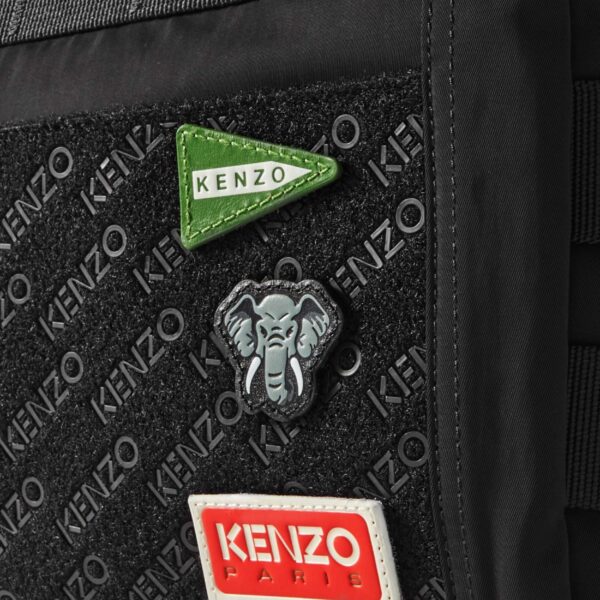 KENZO Jungle Logo-AppliquEd Webbing-Trimmed Tech-Twill Tote Bag 0400622888169