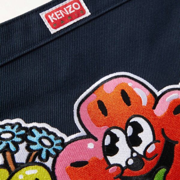 KENZO Logo-Embroidered Canvas Messenger Bag 0400622886837