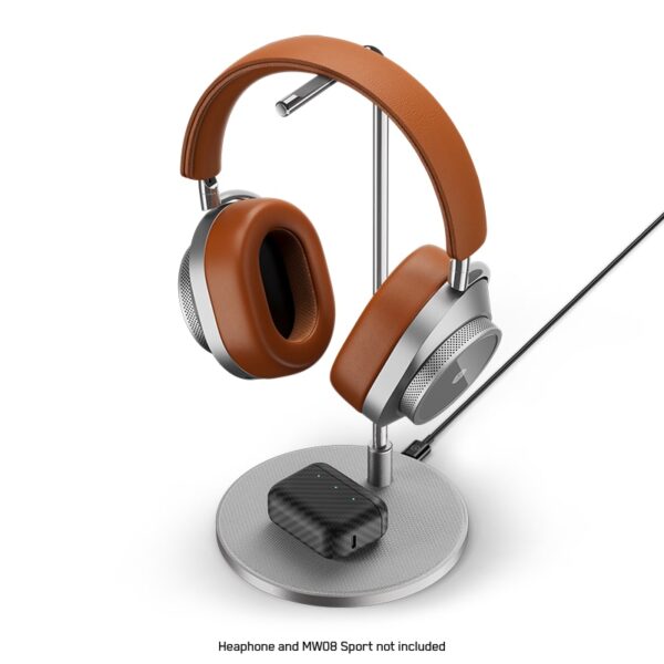 Master Dynamic MC300 Wireless Charge Pad and Headphone Stand - Metal - Grey Canvas 42817070825664