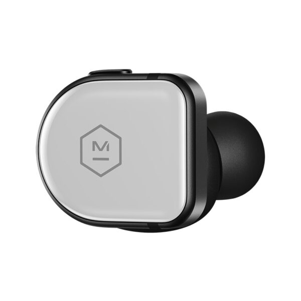 Master Dynamic MW08 Wireless Earphones - White Ceramic and Black - Matte Black Case 43097595216064